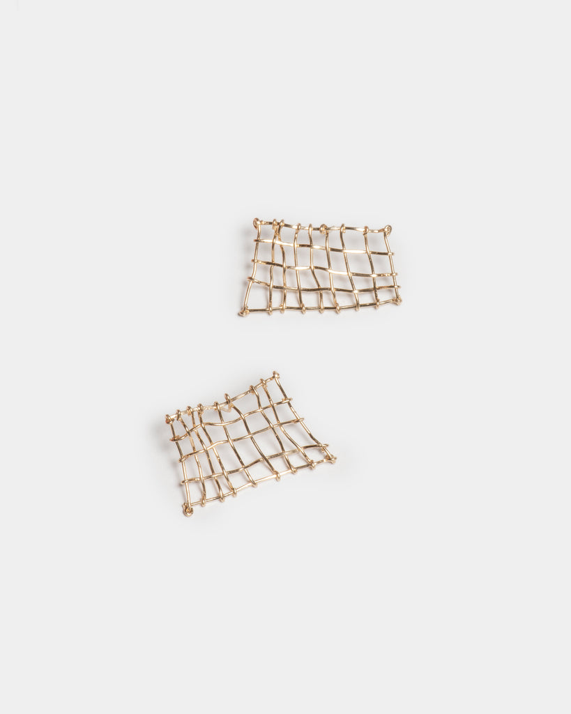 Basketweave Stud Earrings