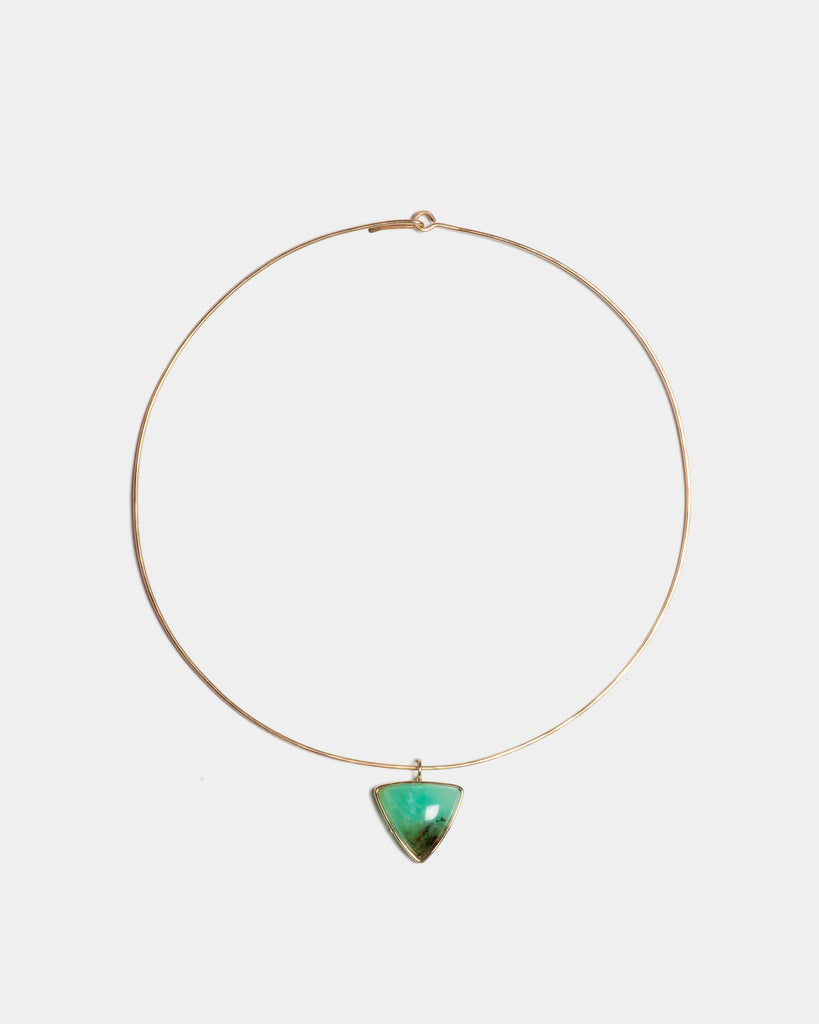 14k Chrysoprase Pendant