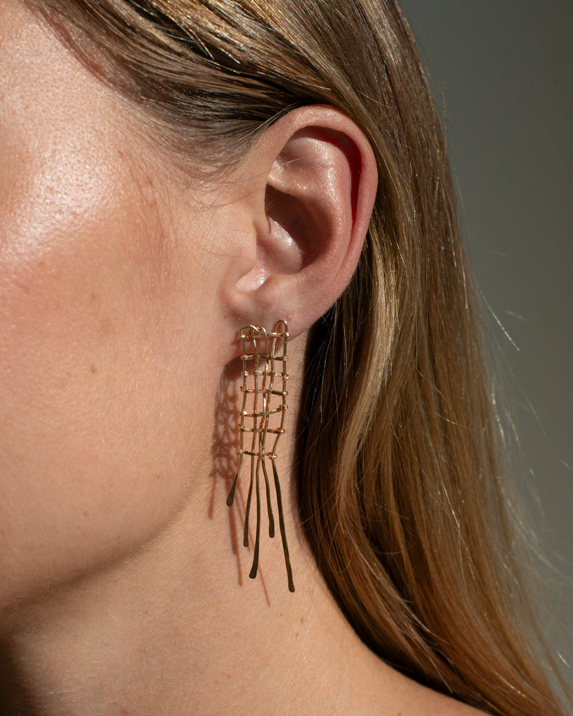 Basketweave Fringe Earrings