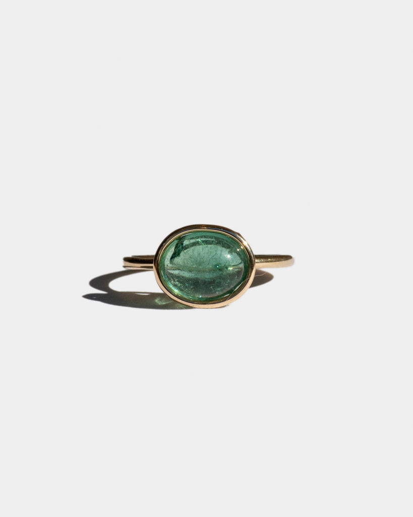 14k Siren Green Tourmaline Ring