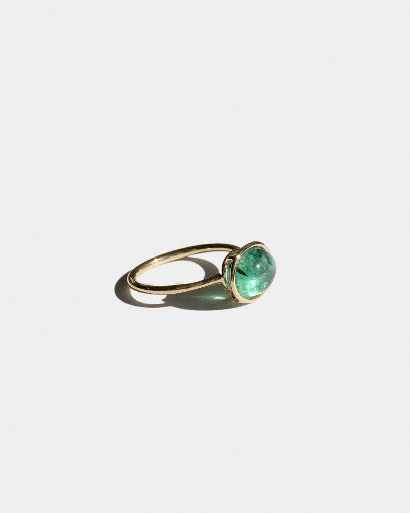 14k Siren Green Tourmaline Ring