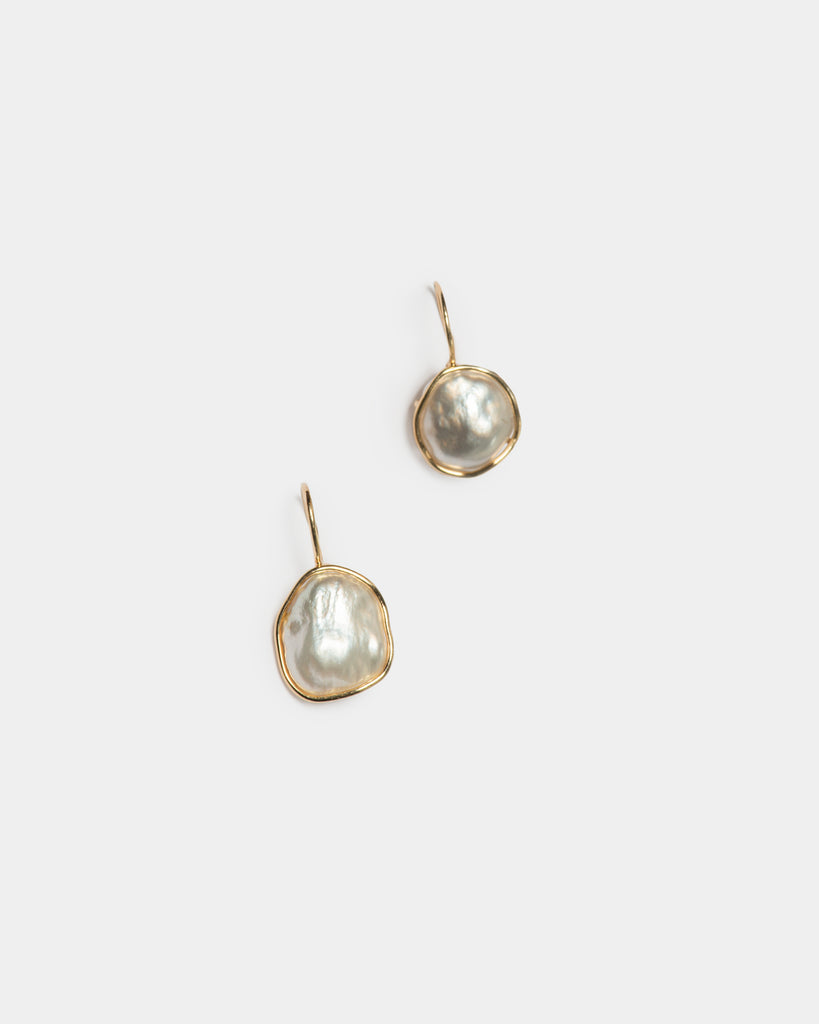 14k Snowy Owl Floating Earrings