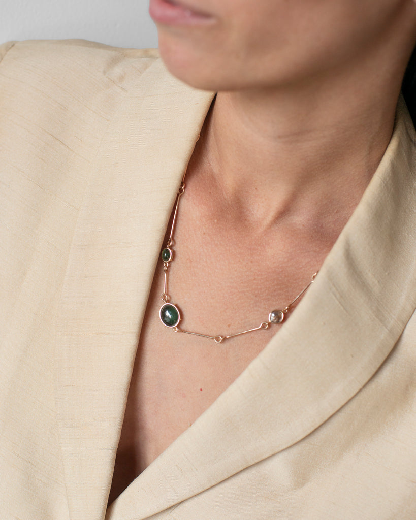 14k Dusted Trees Necklace