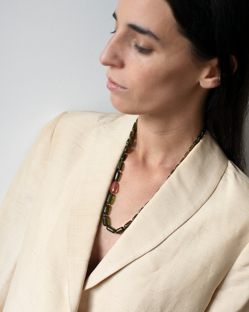 14k Pink Sun Over Pines Layering Necklace