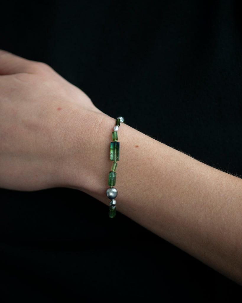 14k Dusted Pines Layering Bracelet