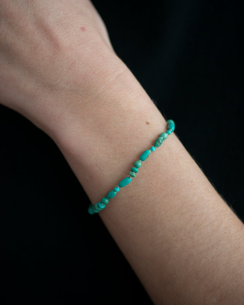 14k Turquoise Tapestry Layering Bracelet