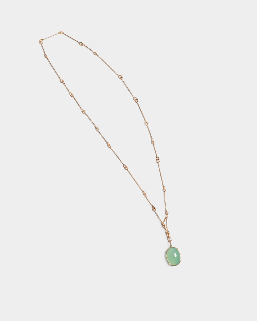 14k Chrysoprase Pendant