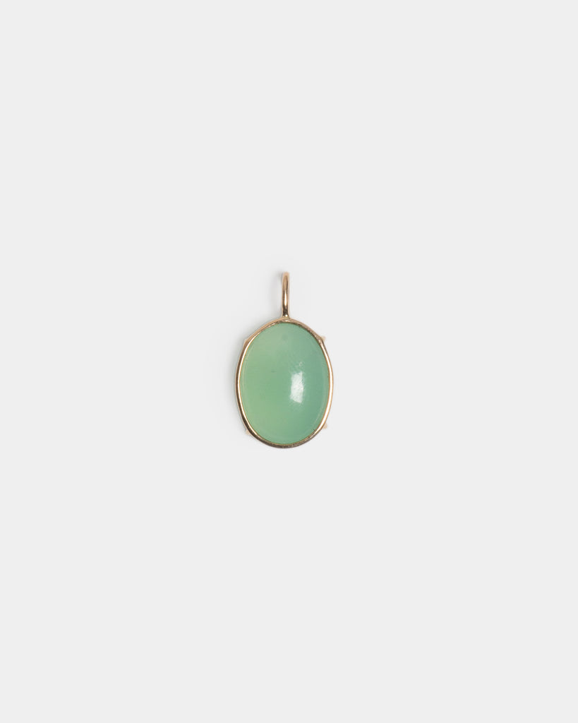 14k Chrysoprase Pendant