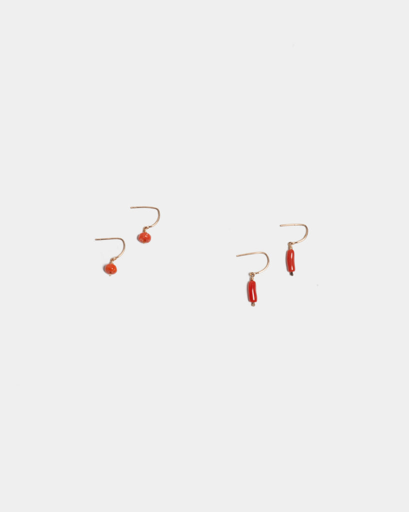 14k Coral Charm Earring