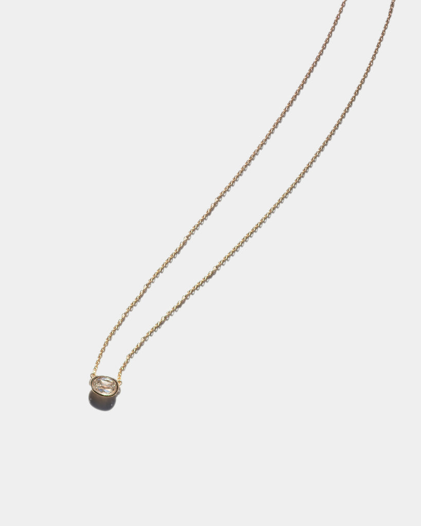 14k Signature Egg Diamond Necklace