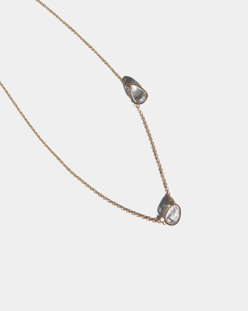 14K Pooling Sapphire Floating Necklace II