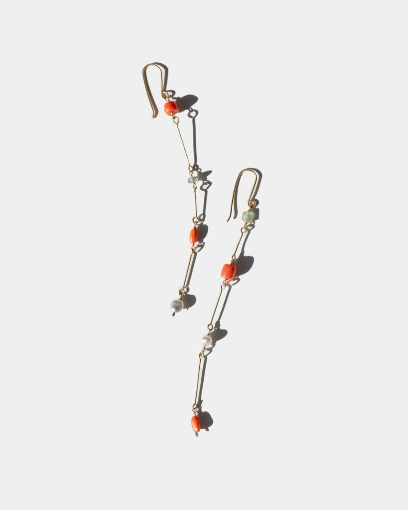 14K In Sun Chain Earrings