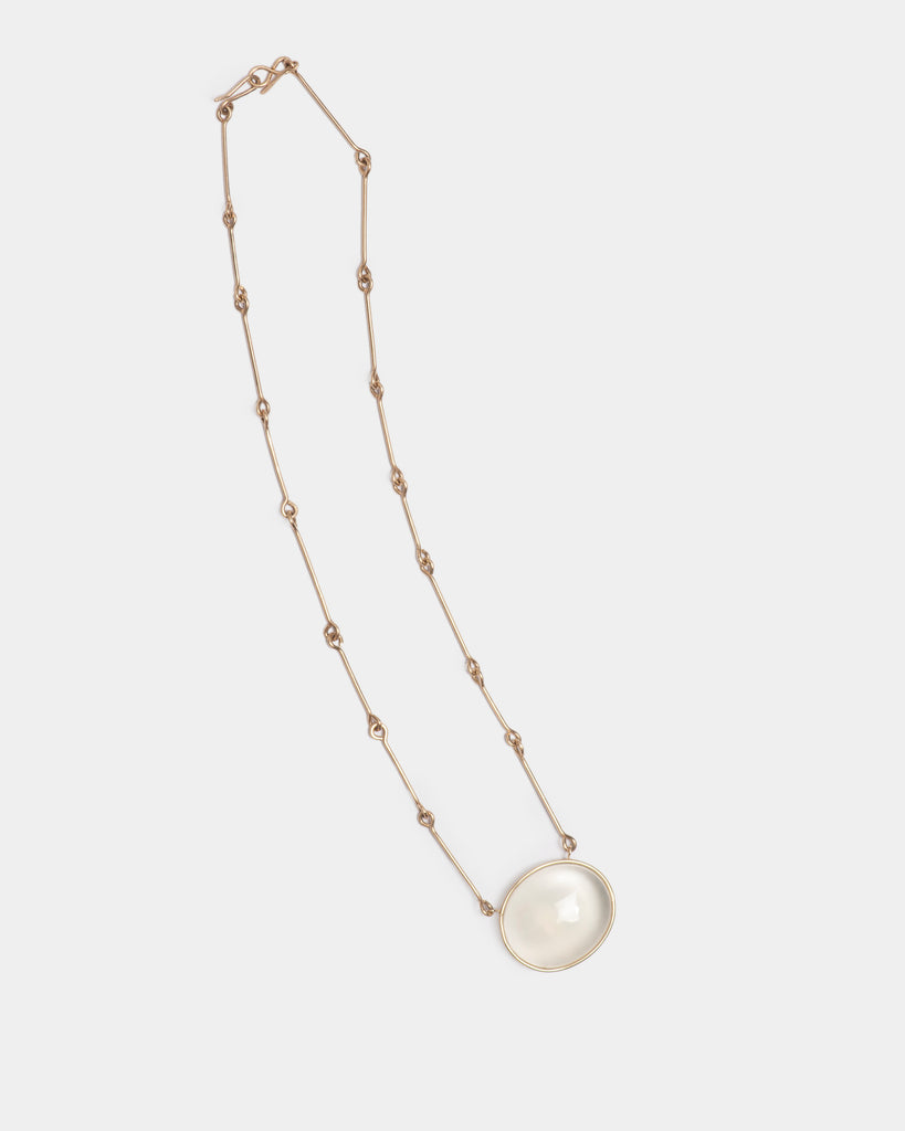 14k Ceylon Moonstone Floating Pendant