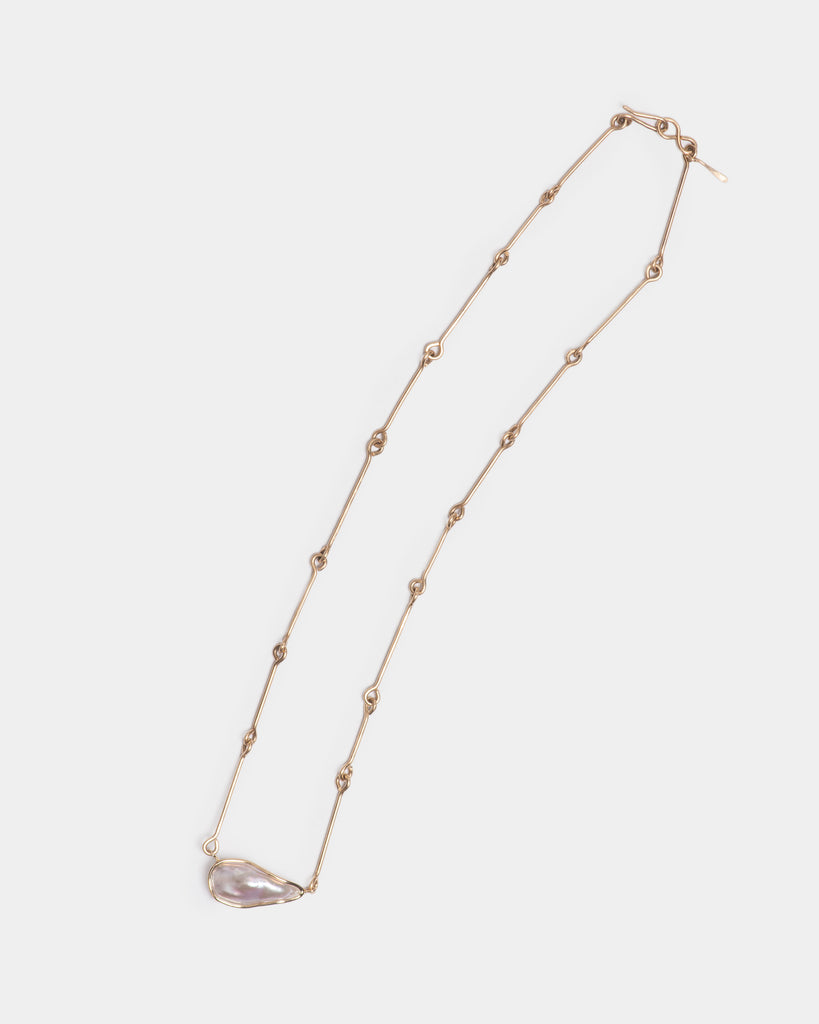 14k Keshi Pearl Floating Pendant