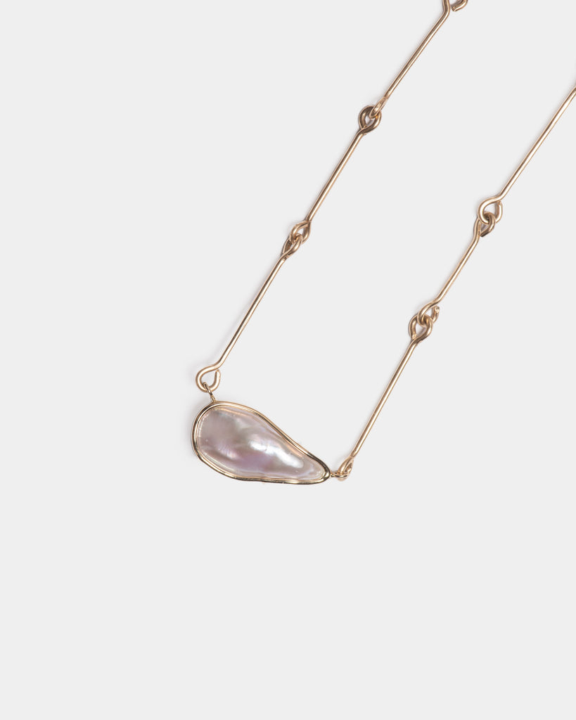 14k Keshi Pearl Floating Pendant