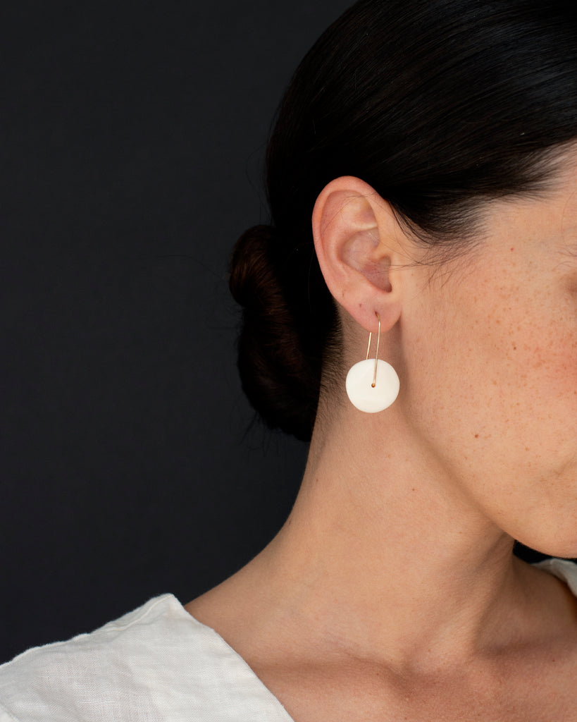 Carved Horn Earrings