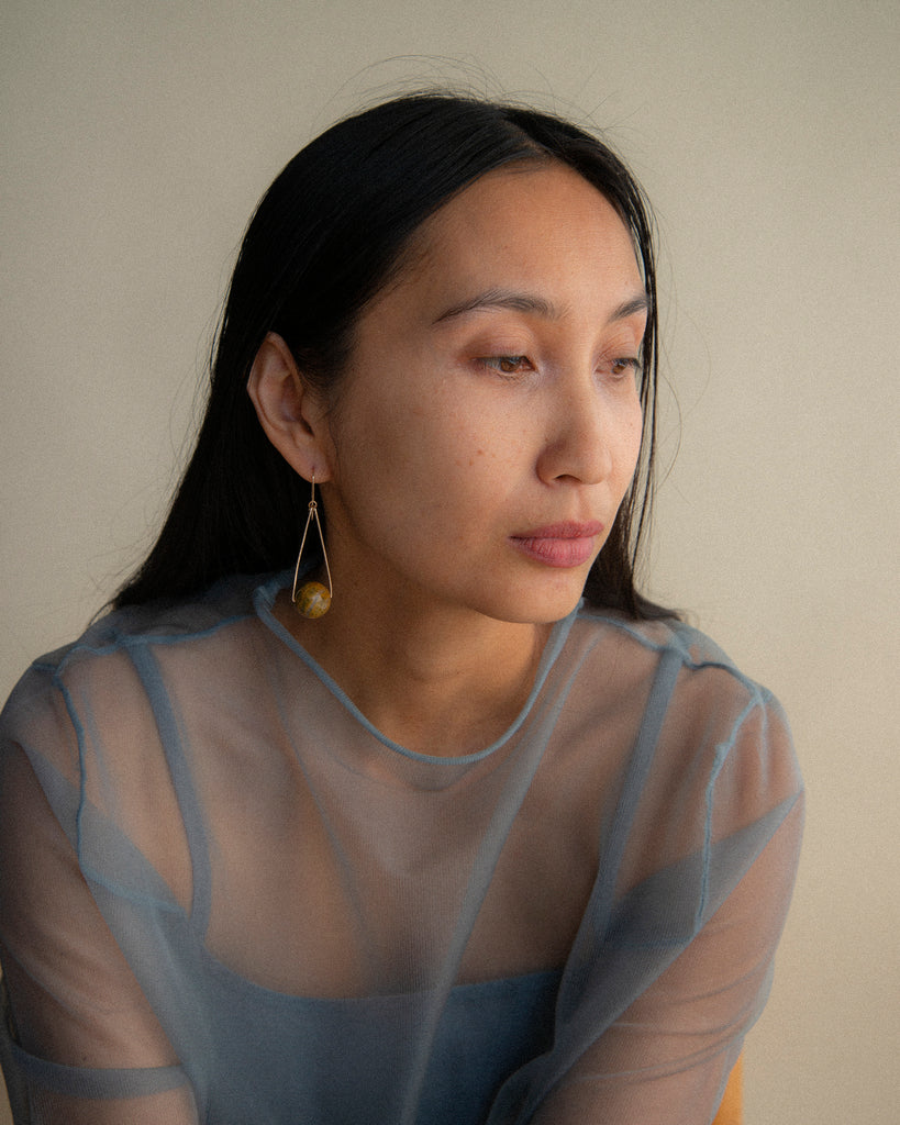 Jasper Pendulum Drop Earrings