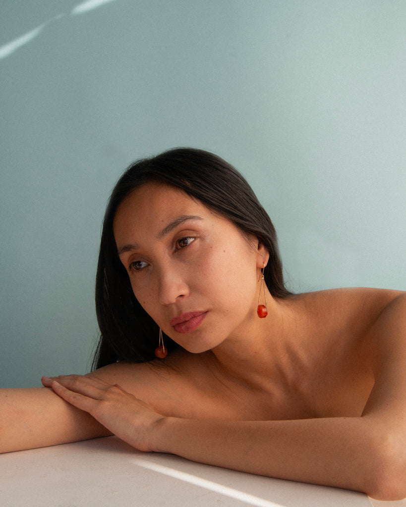 Carnelian Pendulum Earrings