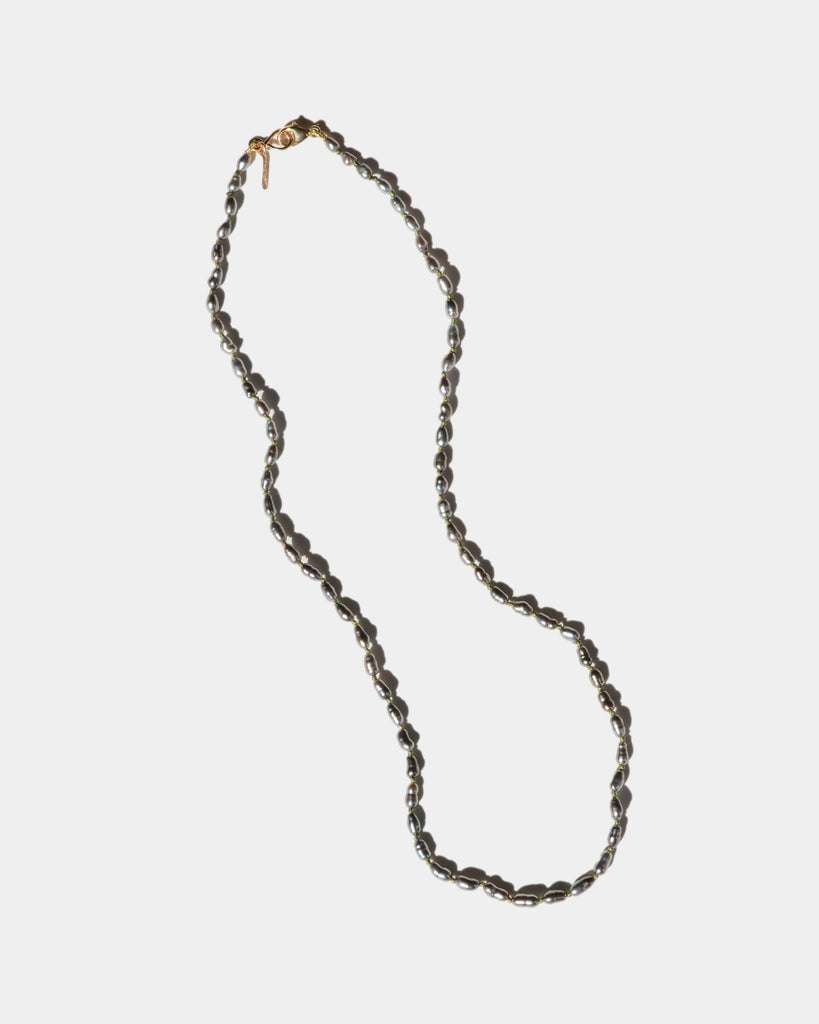 14k Silver Keshi Layering Necklace