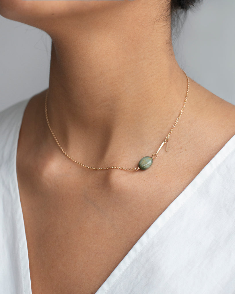 14k Cat's Eye Alexandrite Chain Necklace