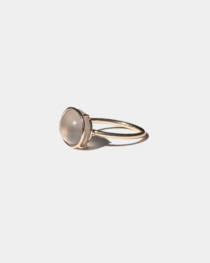 14k Soft Grey Moonstone Ring