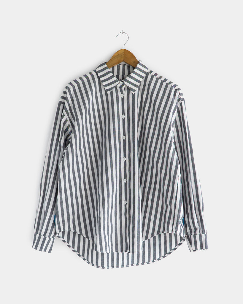 Jesse Kamm - Alberta Shirt in Bold Slate Stripe