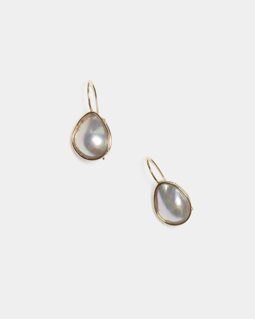 14k Mabé Pearl Floating Drop Earrings