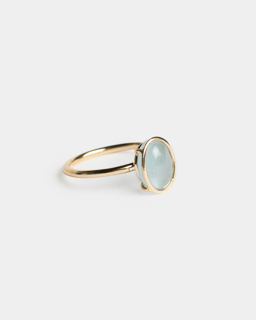 14k Petite Aquamarine Floating Ring