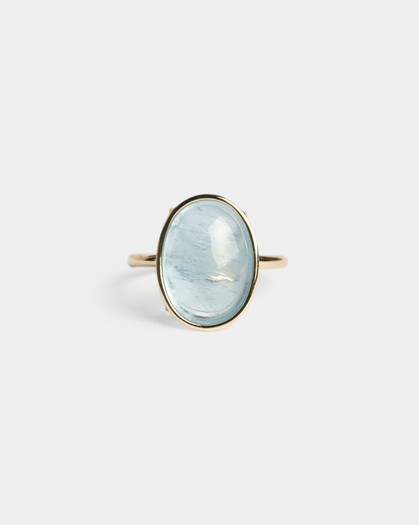 14k Pearl Blue Floating Ring