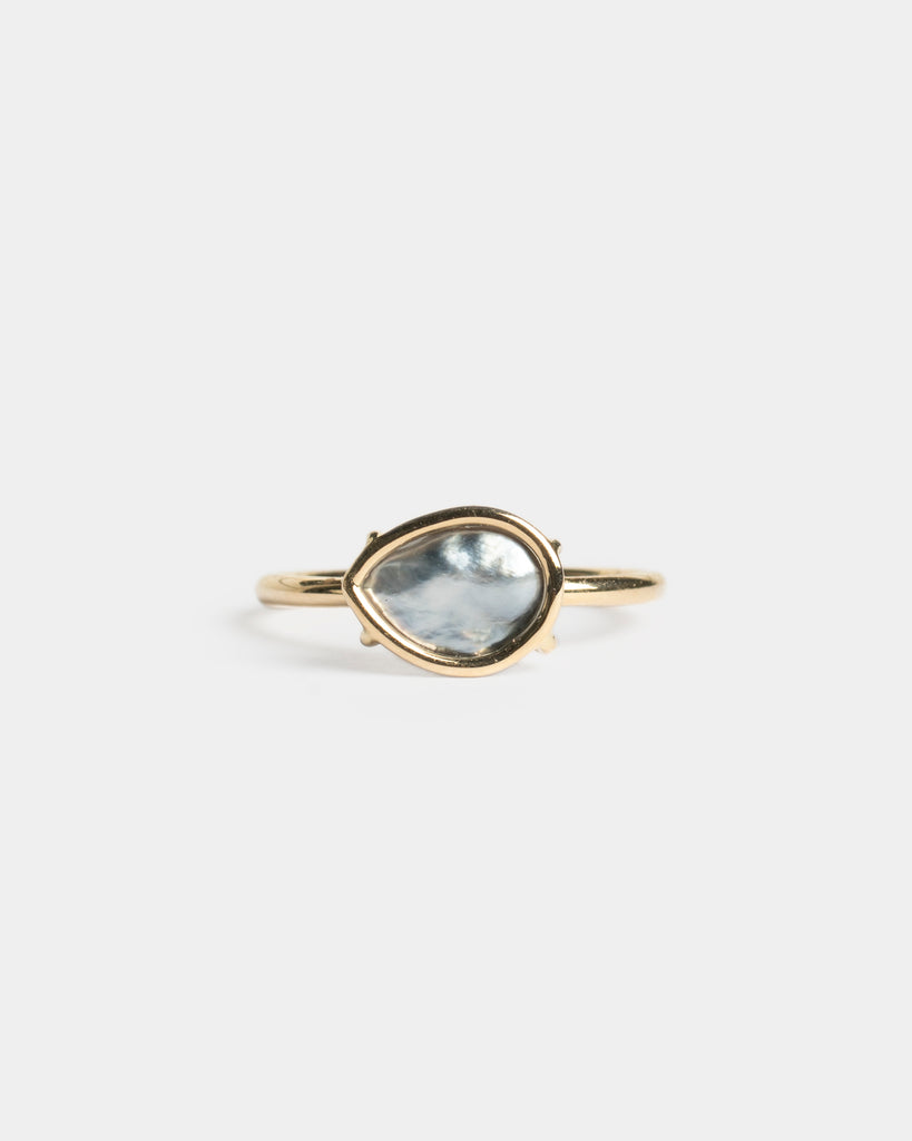14k East / West Keshi Pearl Floating Ring