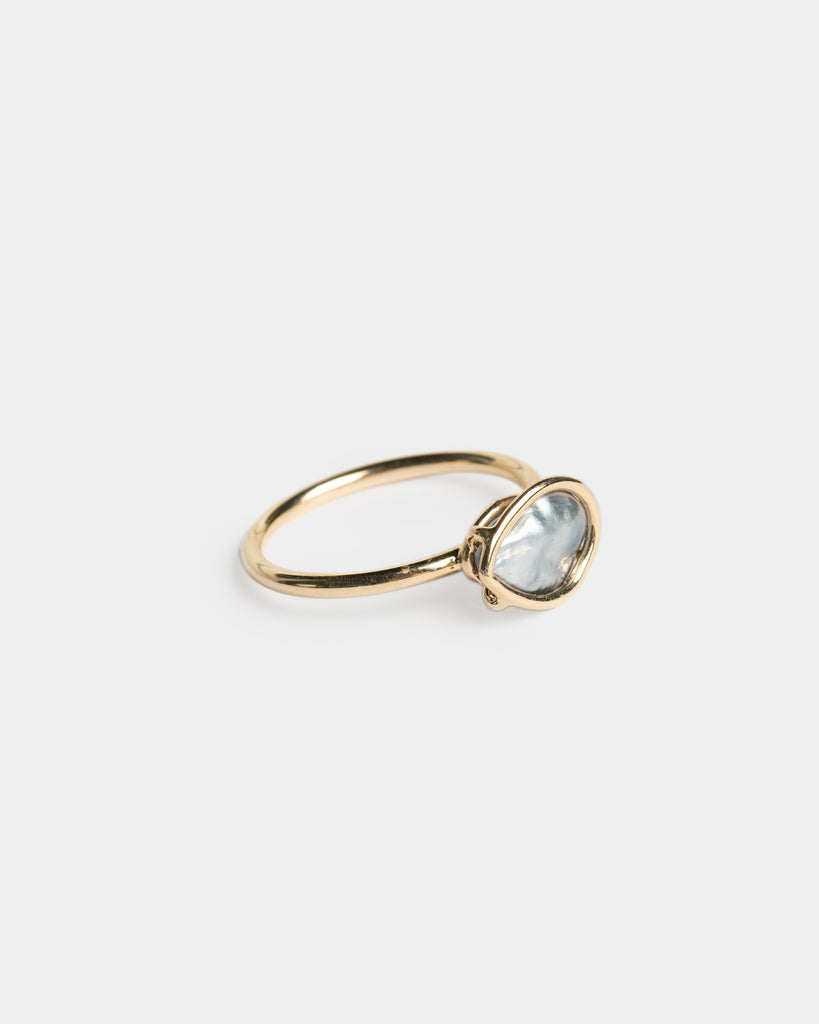 14k East / West Keshi Pearl Floating Ring