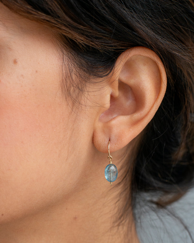 14k Painted Waters Charm Earrings