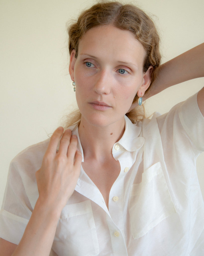 14k Asymmetry Wins Drop Earrings
