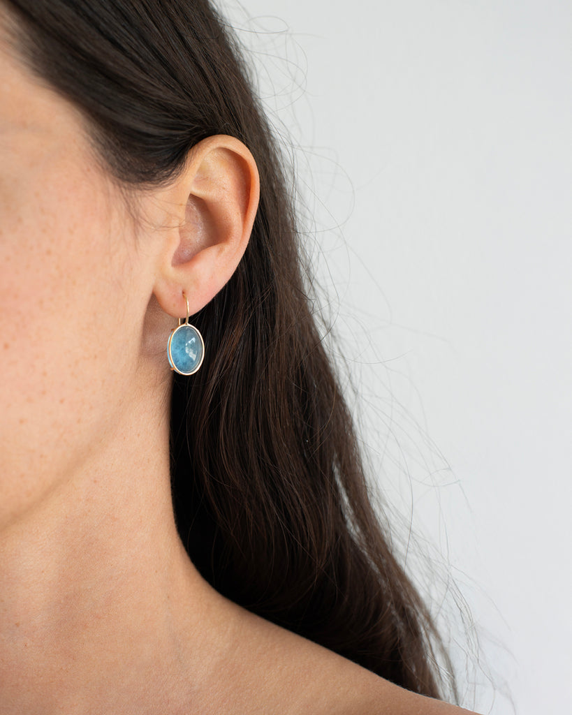 14k True Blue Floating Earrings