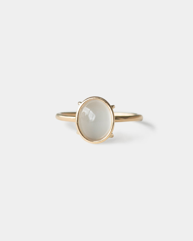 14k Petite Ceylon Moonstone Floating Ring