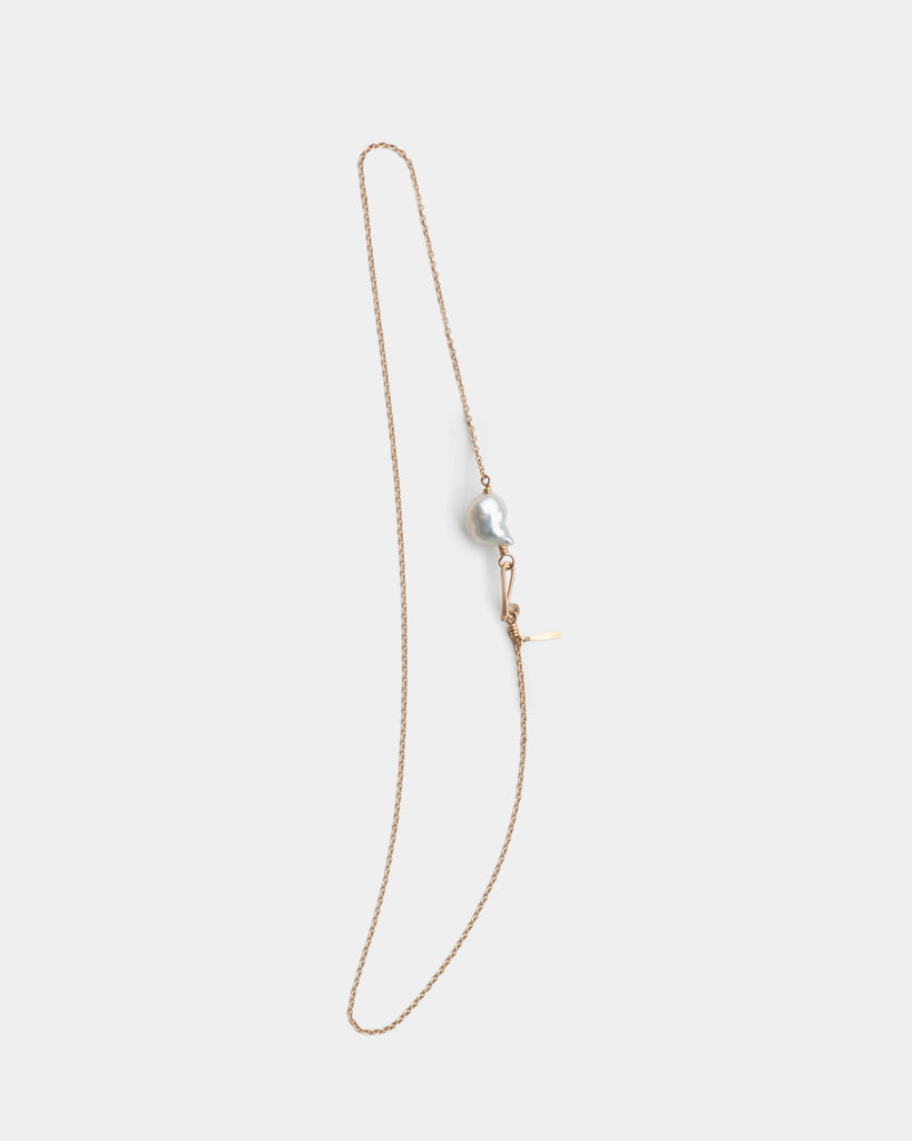 14k Keshi Pearl Chain Necklace