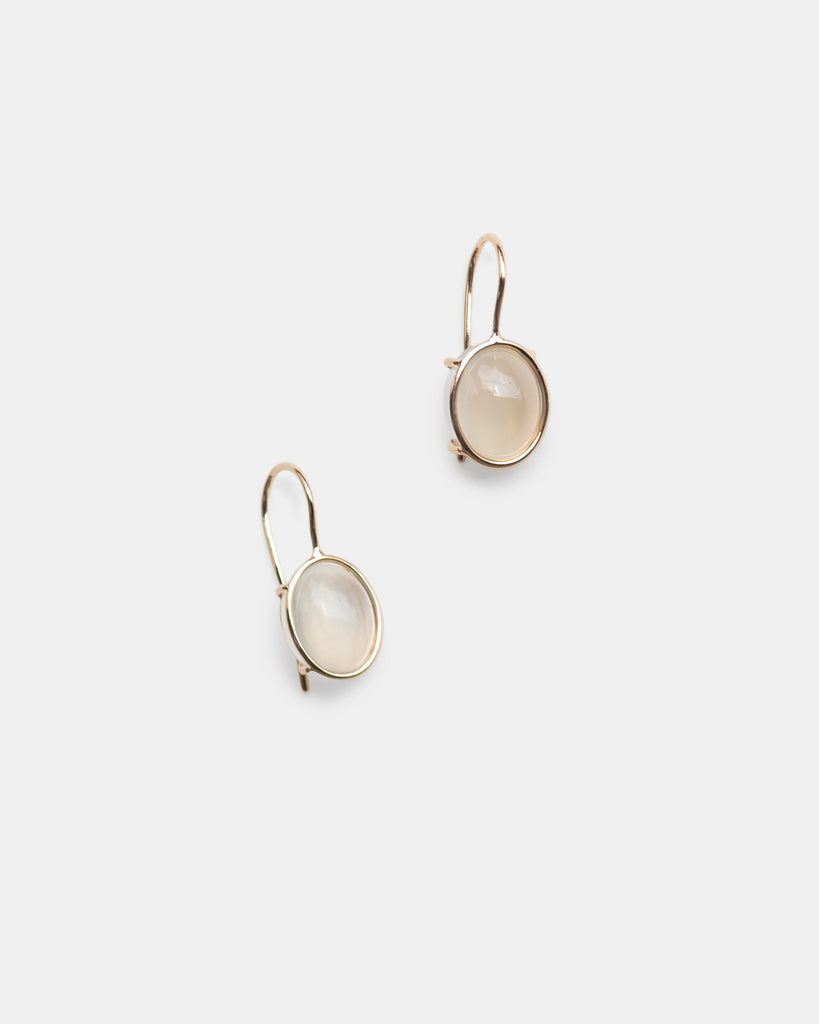 14k Moonstone Floating Drop Earrings