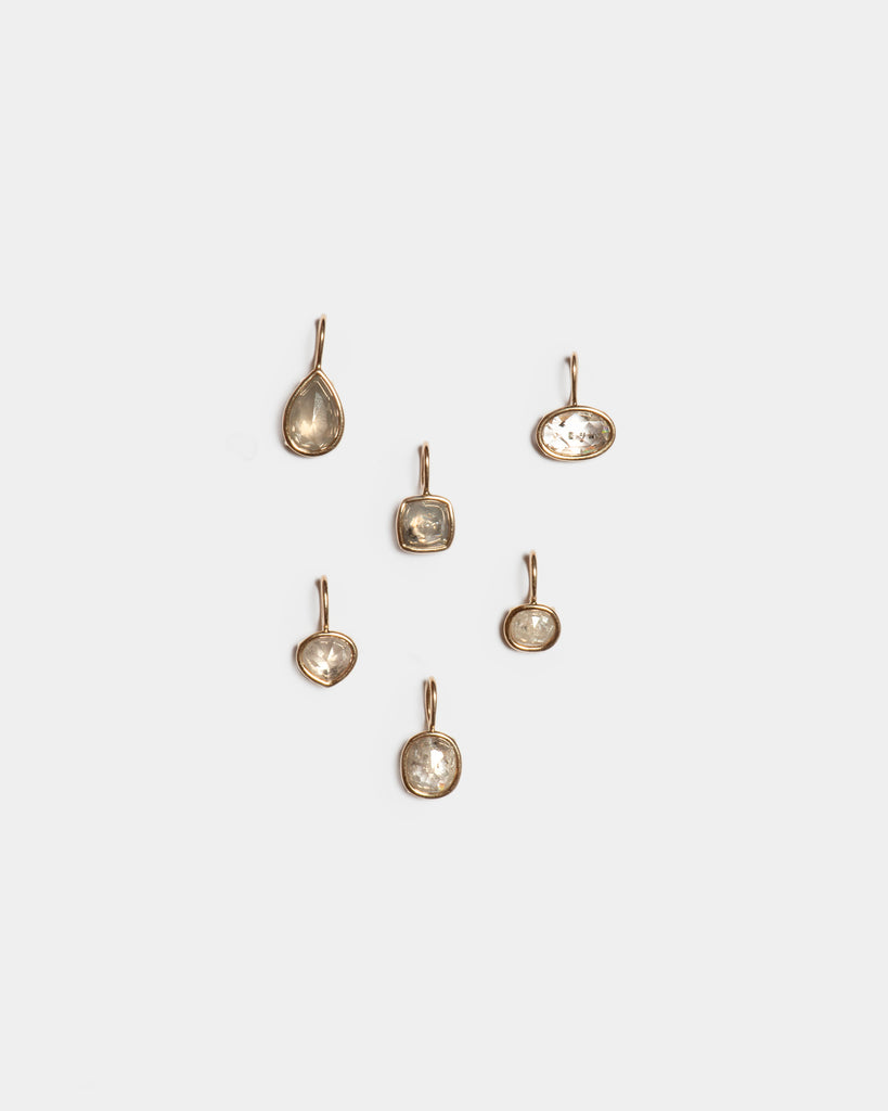 14k Spotted Diamond Floating Pendant