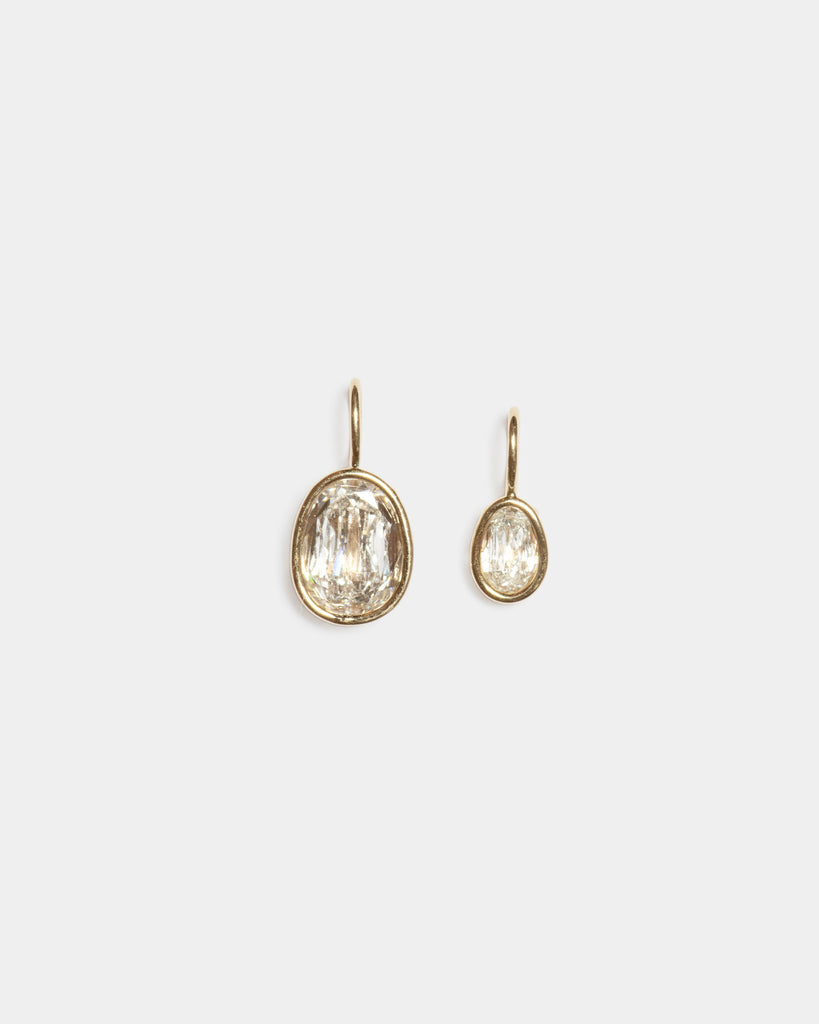 14k Signature Egg Diamond Floating Pendant