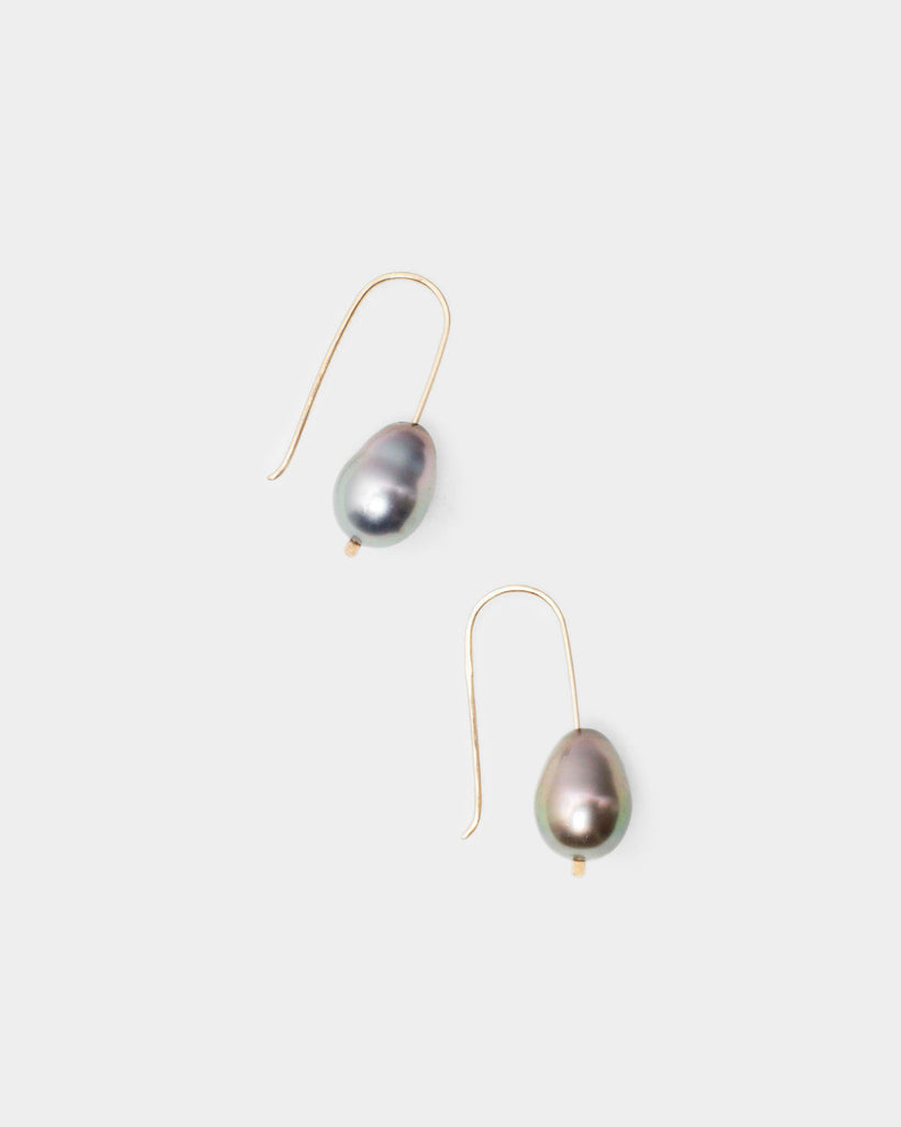 14k Tahitian Pearl Drop Earrings