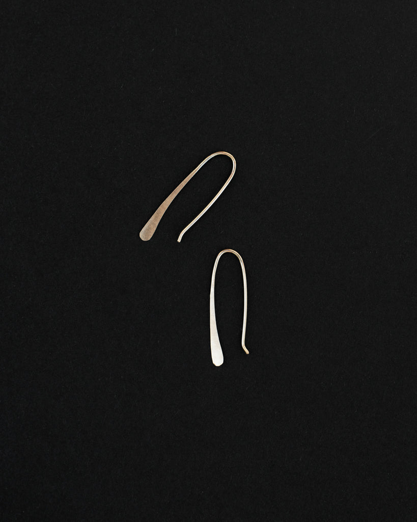 14k Hammered Drop Earrings
