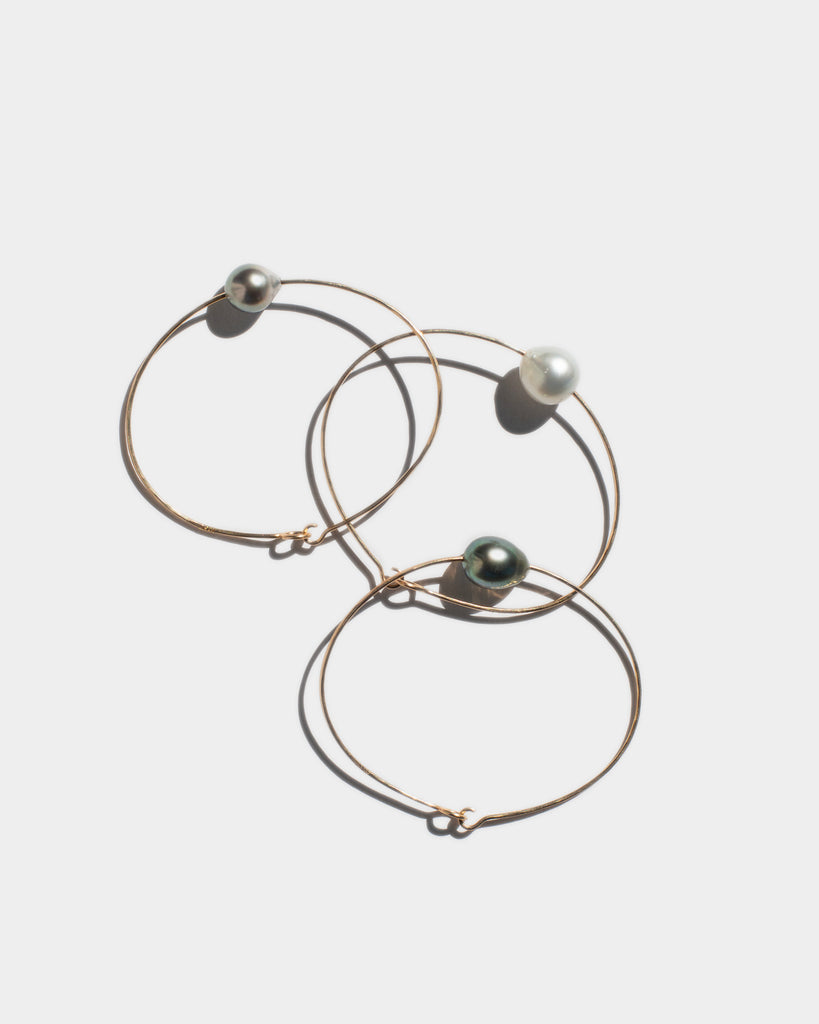 14k Tahitian Pearl Cuff Bracelet