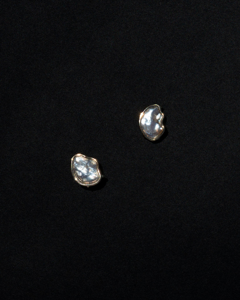 14k Cloud Keshi Pearl Floating Studs