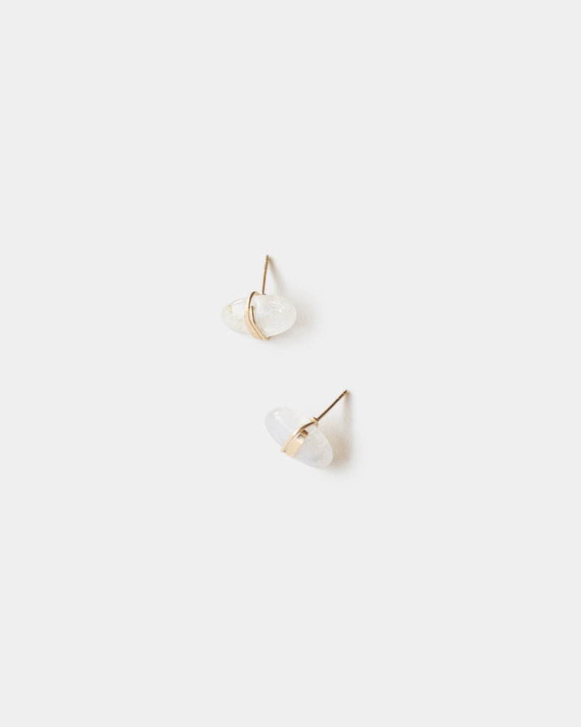 Moonstone Studs