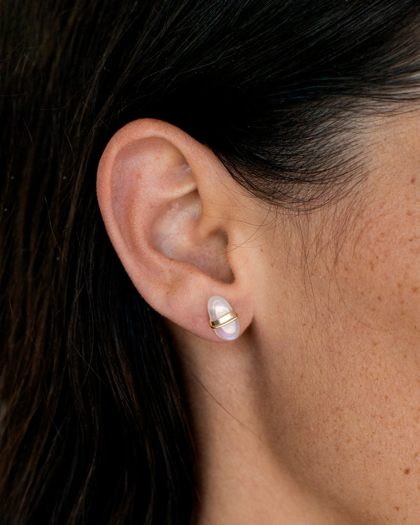 Moonstone Studs