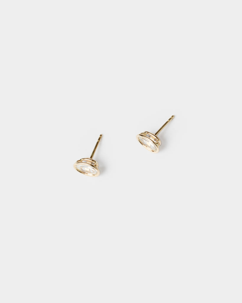 14k Lab Grown Egg Floating Studs
