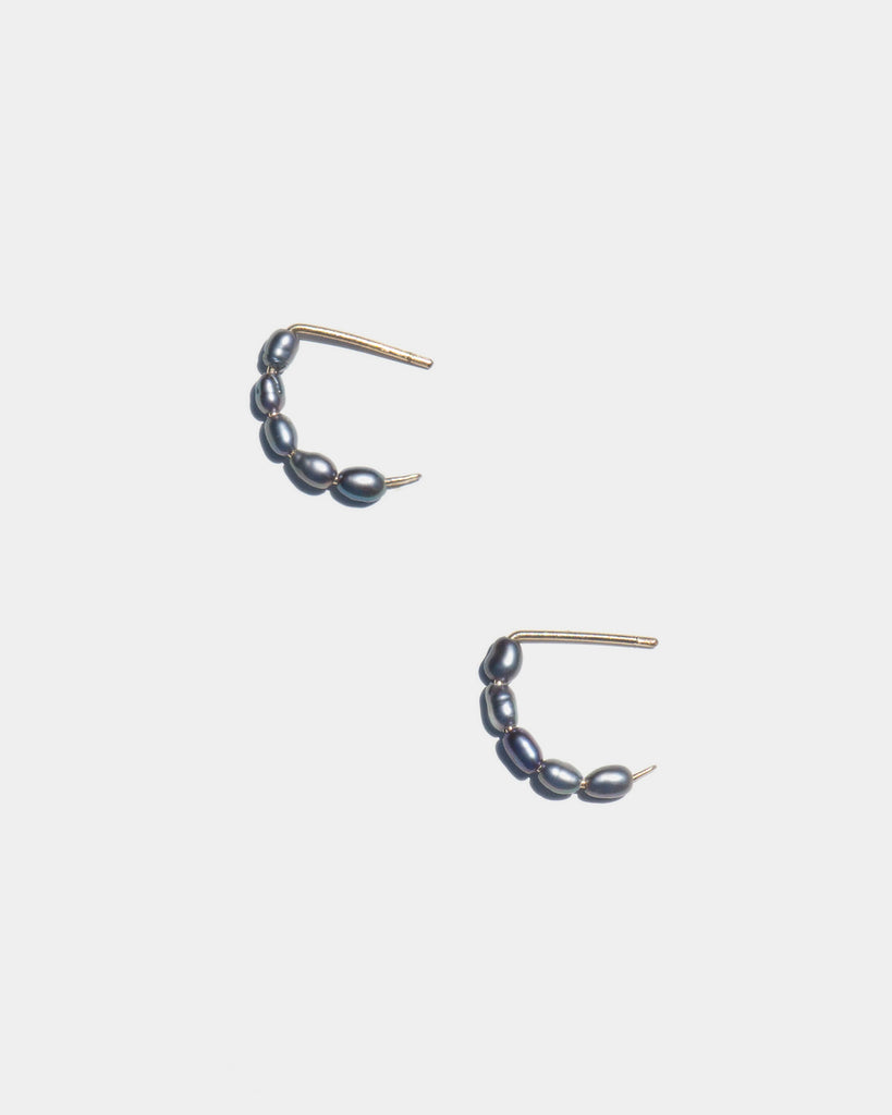 Keshi Seed Crescent Hoops
