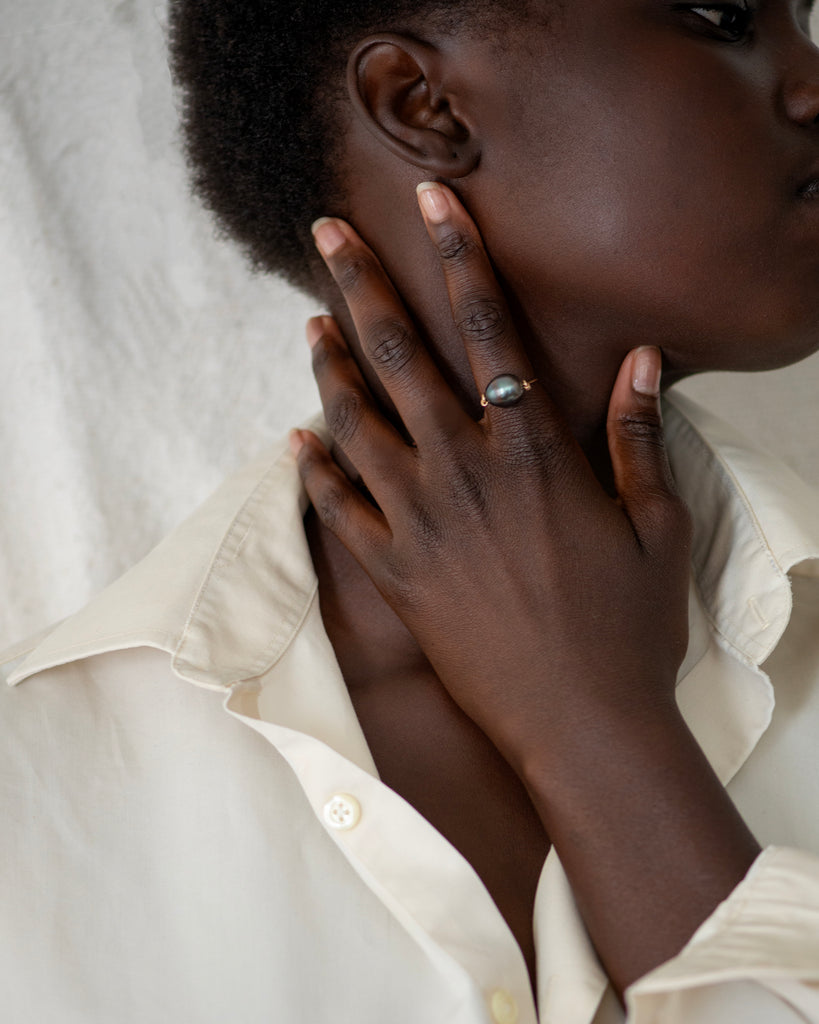 14k Tahitian Pearl Ring