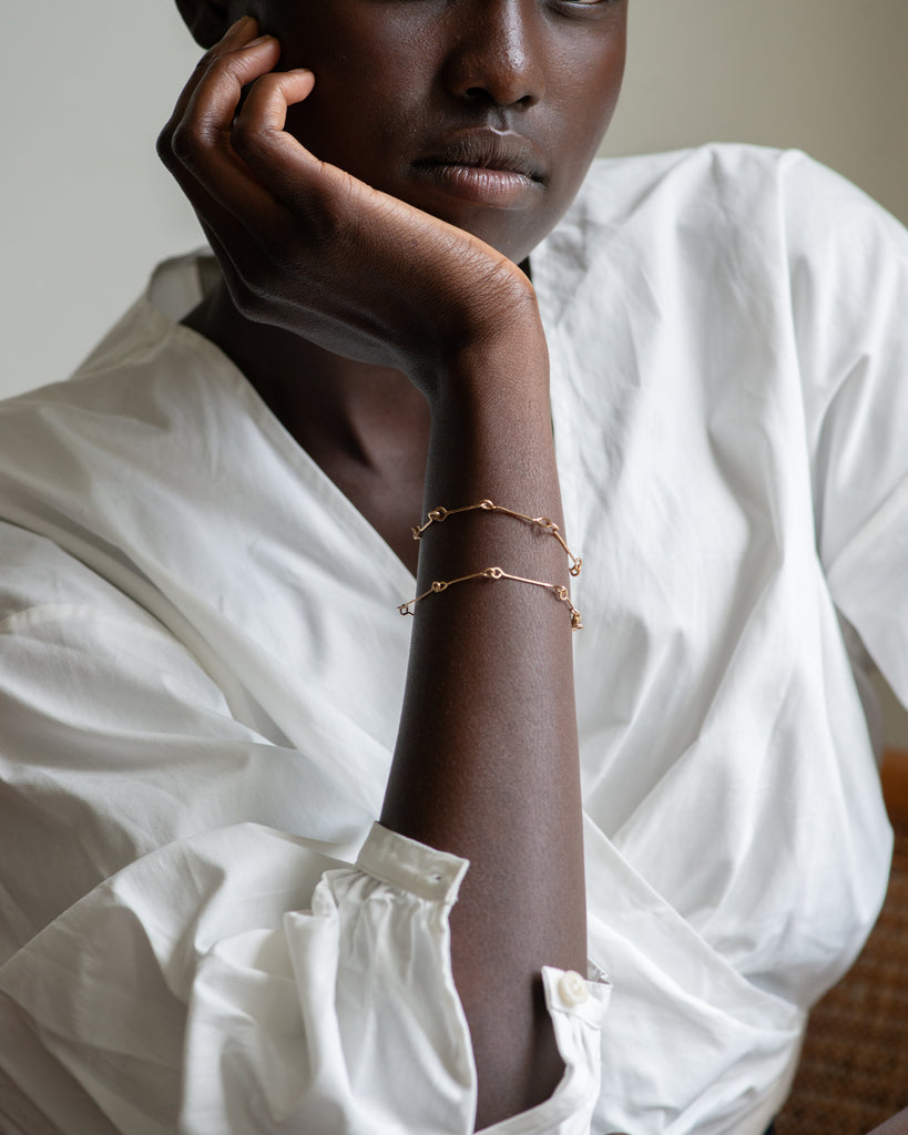 14k Bone Chain Bracelet