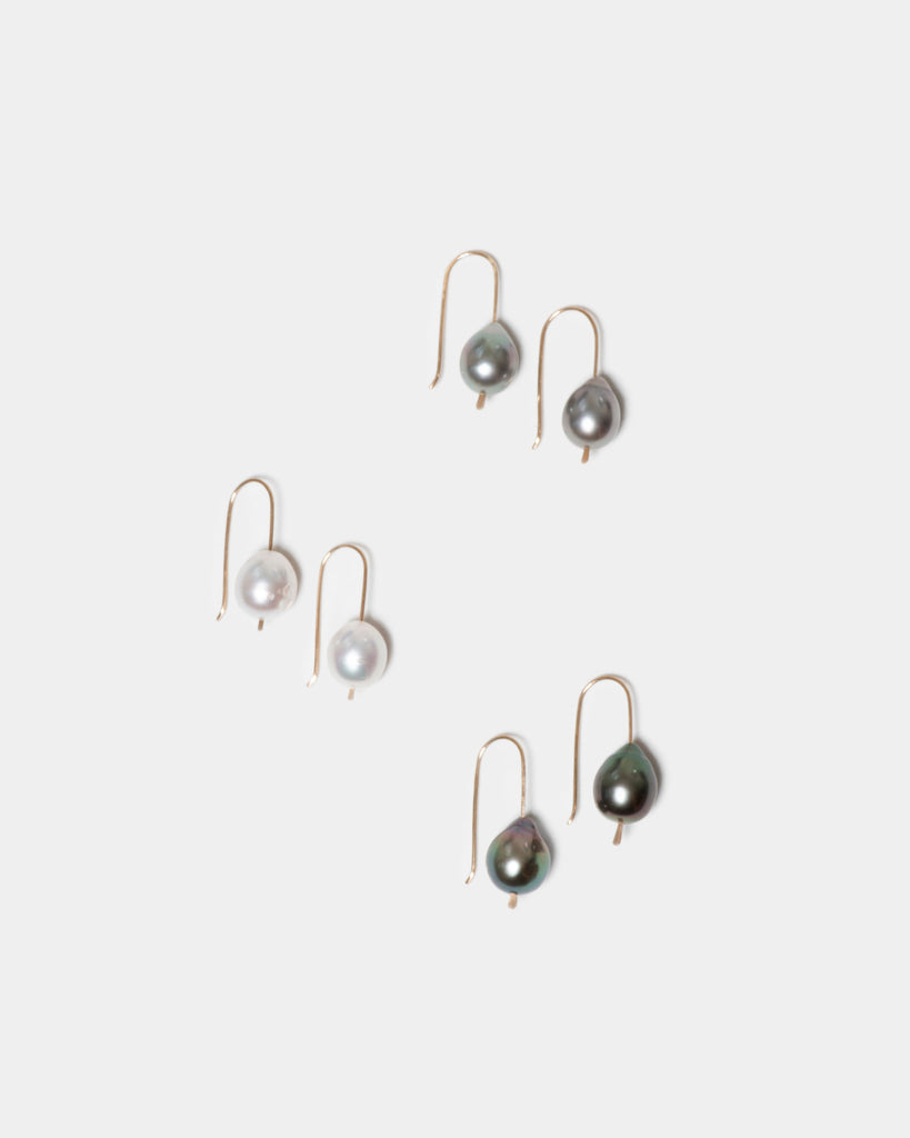 14k Tahitian Pearl Drop Earrings